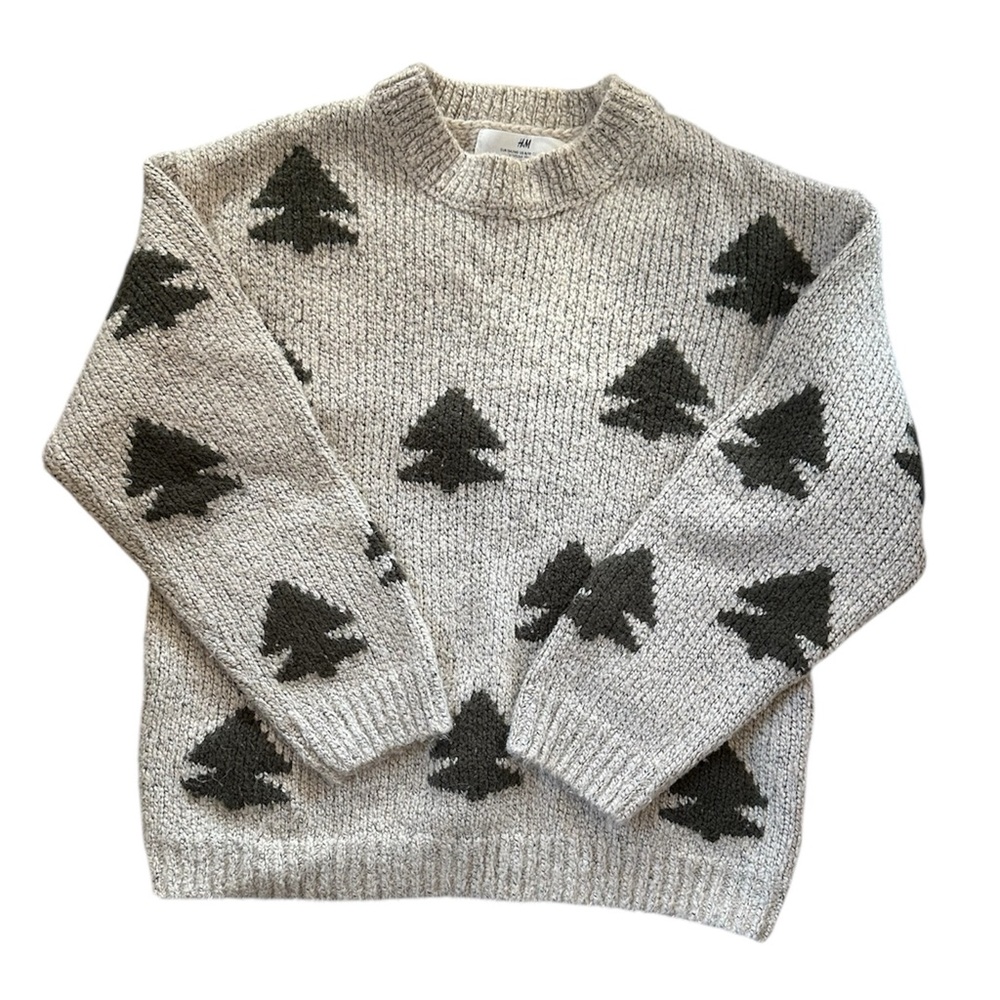 H&M Knit Sweater with Winter Tree Design